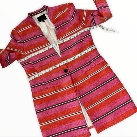 Banana Republic fuchsia orange stripe Adrianne Naval collaboration - Picture 14 of 17